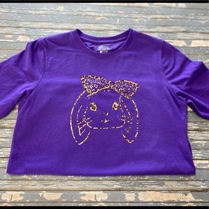 Purple & Leopard Print Bunny Shirt